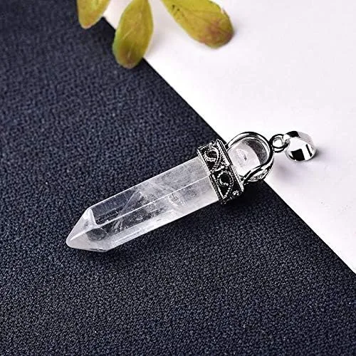 Vista 2 de 1 colgante de amatista de cristal natural, moda de reiki, punto curativo, collar de gemas crudas, recuerdo para hombres y mujeres, joyería mineral