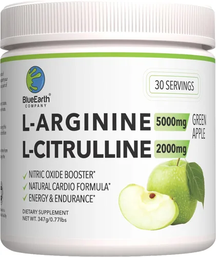 Vista 9 de L-Arginina 5000mg + L-Citrulina 2000mg Complejo Suplemento en polvo - Refuerzo de óxido nítrico - Salud cardíaca, flujo sanguíneo, energía