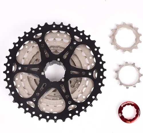 Vista 4 de Casete MTB 8 velocidades 11-32T 11-36T 11-40T 11-40T 11-42T Casete de bicicleta de relación ancha Piñón de casete de bicicleta compatible