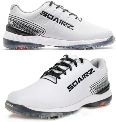Vista 4 de SQAIRZ Zapatos de golf deportivos para hombre, nuevos zapatos de golf, diseñados para el equilibrio y el rendimiento, picos reemplazables