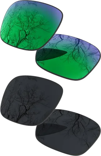 Vista 18 de Juego de 2 lentes polarizadas de repuesto para Oakley Holbrook OO9102 Pack Negro y Negro