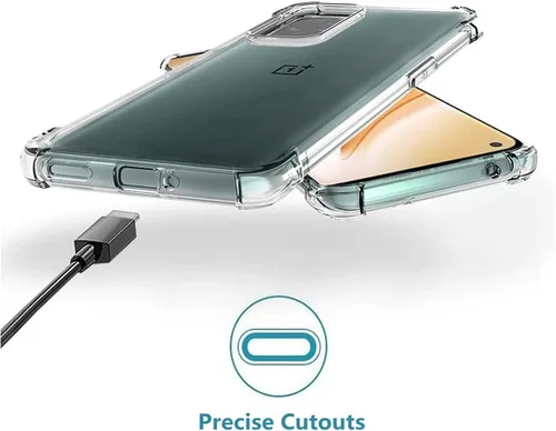 Vista 6 de iCoverCase Funda transparente para OnePlus 9 5G [compatible con versiones NA y de la UE], funda protectora de esquina a prueba de golpes, funda