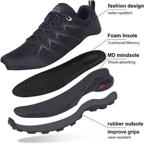 Vista 2 de Dannto Tenis de senderismo para hombre botas bajas de senderismo ligeras para campamento atléticos para correr