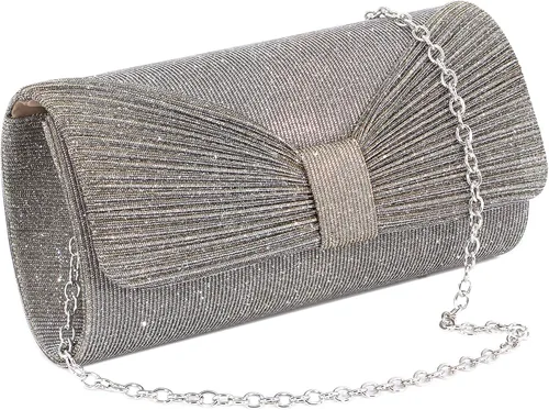 Vista 21 de Naimo - Deslumbrante bolsa pequeña de solapa, con cadena desmontable para eventos nocturnos.