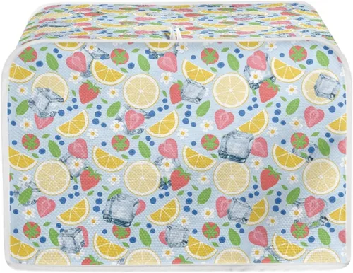 Vista 11 de Dreaweet Cubierta abstracta para tostadora de margaritas, protección contra el polvo, cubierta para hacer pan, resistente a las manchas, lavable a