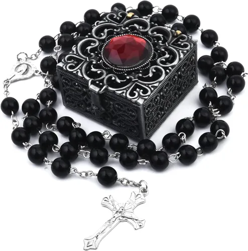 Vista 16 de First Communion Rosarys for Girls and Boys, RosaryBeads Catholic for Men, Women, Rosary Necklace as Gifts for Mother, Grandmother, Elders