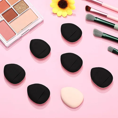 Vista 7 de Gerrii 72 piezas de mini soplo de polvo, esponja de maquillaje de dedos, esponja suave para maquillaje, maquillaje para base, polvo facial, ajuste