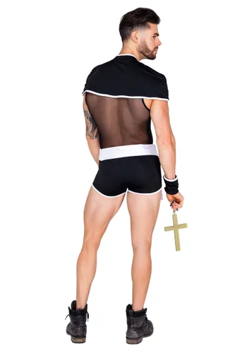 Vista 2 de Disfraz Sexy de Confesión Pecaminosa para Hombre Multicolor