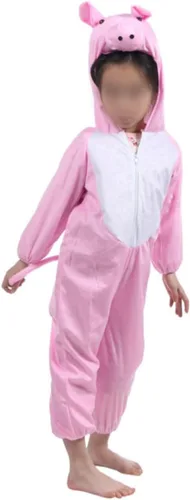 Vista 4 de ABOOFAN Disfraz de Chucky para niños, disfraz de conejito para niños, disfraces de animales para niños, disfraces de cerdo rosa, disfraces de cerdo