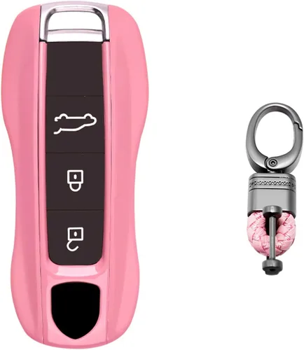 Vista 11 de Xotic Tech - Carcasa rígida de ABS con llavero, compatible con Porsche Cayenne, Panamera, Boxster, Cayman Carrera 918 Spyder Macan, llave