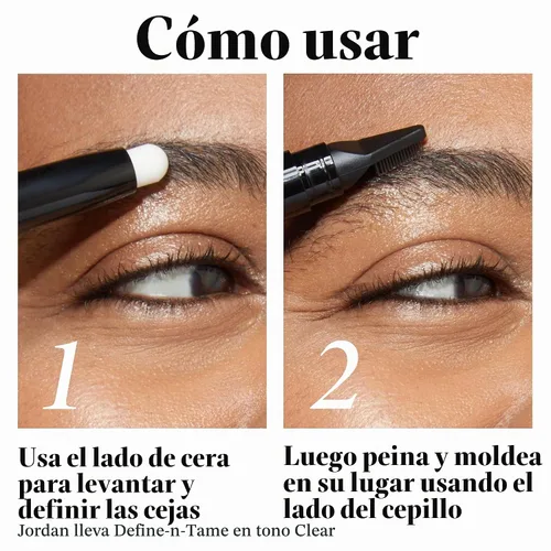 Vista 3 de LAURA GELLER NEW YORK Define-n-Tame - Varilla de elevación de cejas – Cejas completas laminadas – Cera para cejas (01 transparente, 1 unidad)