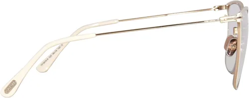 Vista 3 de Gafas Tom Ford FT 5839 -B 025 Shiny Ivory, logotipo "t") lentes de bloque azul