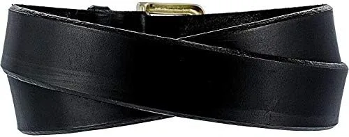 Vista 2 de Leegin Cinturón negro bisel inglés Latigo para hombre