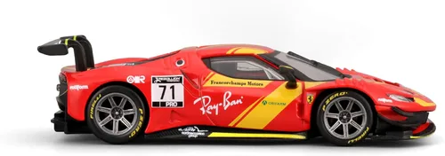 Vista 7 de 1:43 Modelo de coche Ferrari 296 GT3-2022, rojo # 71 aleación coche modelo fundido