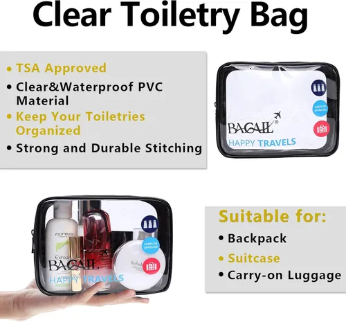 Vista 5 de Bagail - Conjunto de 6 8 organizadores de equipaje cubos de empaque para accesorios de viaje
