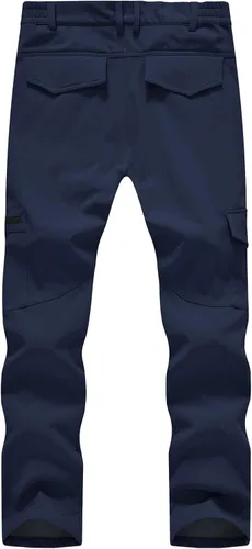 Vista 2 de TBMPOY Men's Snow Ski Waterproof Softshell Snowboard Pants Outdoor Hiking Fleece Lined Wear Resistant Windproof