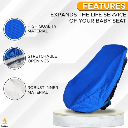 Vista 6 de EcoNour Protector de asiento de automóvil, funda impermeable para asiento de automóvil con acolchado grueso, protector de asiento trasero
