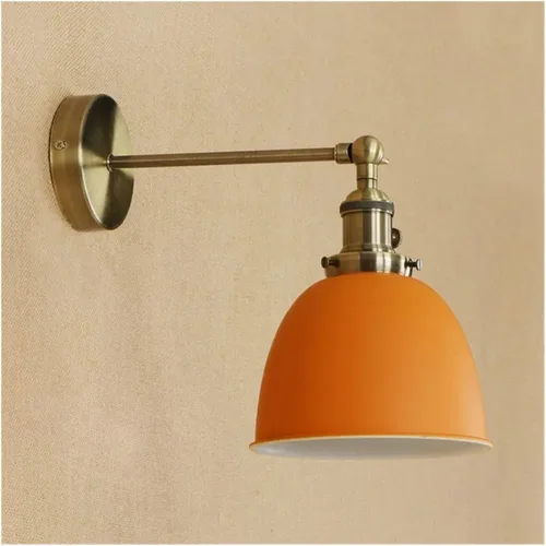 Vista 8 de Brass Black Retro LED Wall Light Fixtures Loft Industrial Vintage Arm Lamp Lamparas,Ideal for Bedroom Rojo