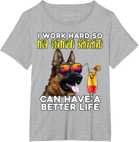Vista 41 de Camiseta I Work Hard So My German Shepherd Can Have A Better Life Negro