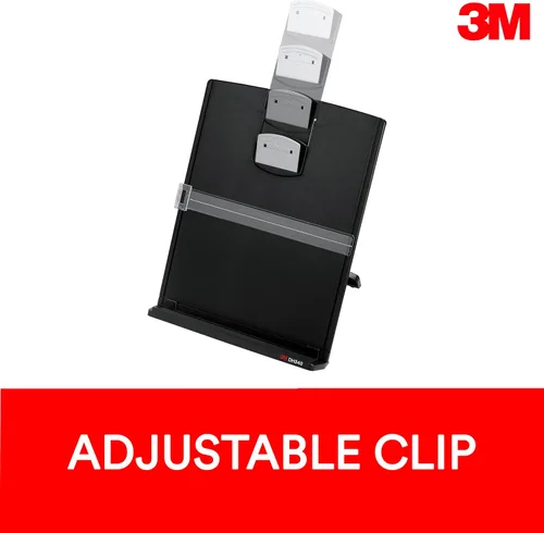 Vista 4 de 3M Soporte para Documentos de Escritorio Portacopia, Clip Ajustable Sostiene Documentos en Formato Vertical y Horizontal para Fácil Visualización