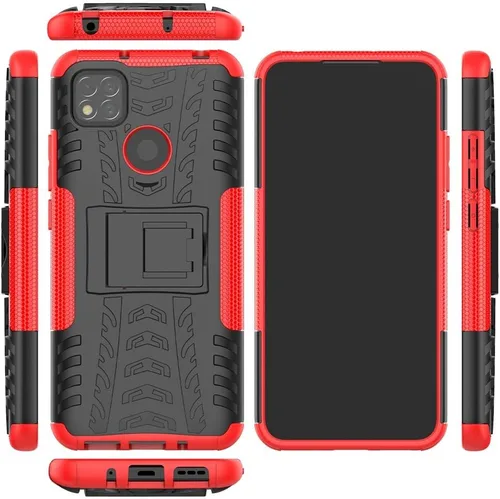 Vista 7 de Asuwish Funda de teléfono para Xiaomi Redmi 9C/10A con protector de pantalla de vidrio templado y soporte delgado, híbrida, resistente, cubierta