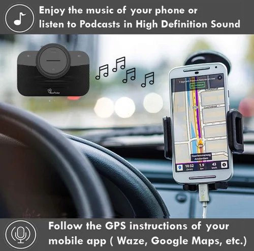 Vista 4 de Altavoz de coche B-PRO 2B Kit manos libres, 6W Hi-Fi Altavoces, con Bluetooth Automático Multipunto Conexión Teléfono Celular