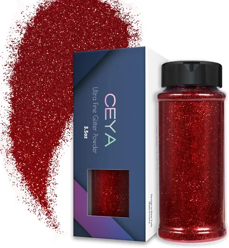 Vista 19 de Ceya Polvo de purpurina ultra fina de 3.8 onzas/110g, Admiral Blue Crafts Glitter de 1/128 pulgadas, 0.008 pulgadas, 0.2mm para slime, resina epoxi