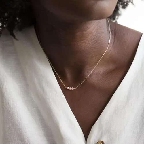 Vista 3 de Metzakka Sterling Silver Birthstone Choker Necklace, Handmade with 3 Dainty Real Healing Birthstone for Women Birthday Gifts