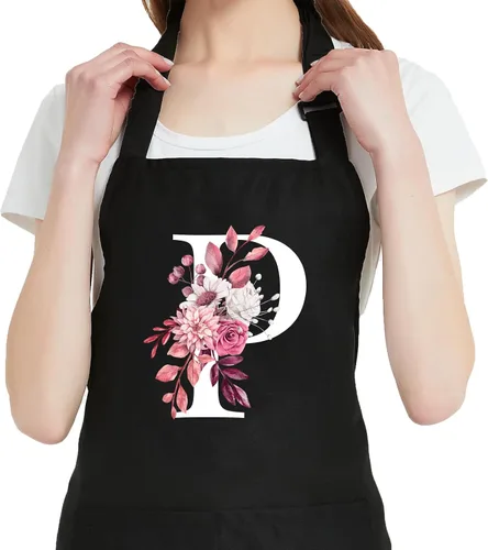 Vista 20 de Delantales Personalizados para Mujeres con Bolsillos, Lindos Delantales para Mujeres Chef de Repostería, Regalos de Cocina para el Cumpleaños de Mamá