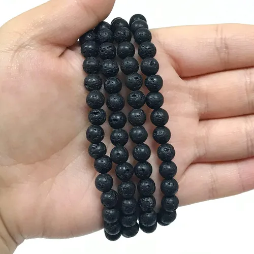 Vista 29 de Gem Avenue Handmade Round Bead Stretch Bracelet Unisex Natural Stone Beaded Jewelry for Men & Women, Elastic Wristband for Daily Wear