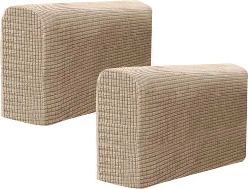 Vista 9 de SEWACC Protectores universales para reposabrazos de silla, funda elástica para reposabrazos de sofá, protector elástico para sofá reclinable, sofá