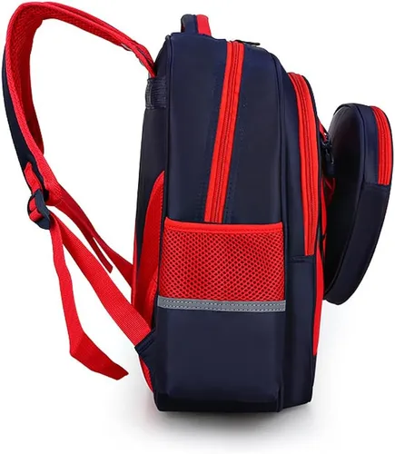Vista 3 de FENGJINRUHUA Lindo juego de rol de dibujos animados escuela primaria mochila niños cómic niños niñas mochila, Q-azul marino, Mochila escolar