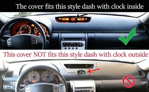Vista 2 de Funda para salpicadero de ajuste personalizado para Infiniti G35 con reloj, alfombrilla protectora para tablero (Beige) Y58