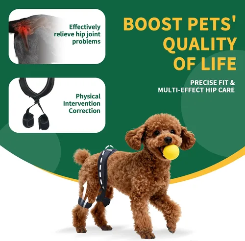 Vista 4 de Aeegee Soporte ortopédico de cadera para perro, soporte de pierna de perro para displasia de cadera, soporte de cadera para perro para aliviar