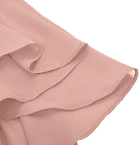 Vista 4 de Hanna Nikole Vestidos de lentejuelas para mujer, de gasa, con volantes, manga de capa, para fiesta, club, cóctel