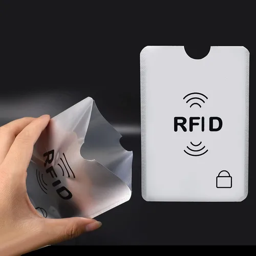 Vista 14 de SaiTech IT Juego de 10 fundas de bloqueo RFID, la mejor manera de proteger tus tarjetas del robo electrónico, diseño duradero, ligero y compacto