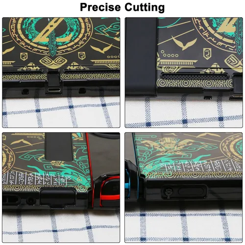 Vista 6 de Yebowe Zelda - Funda protectora para interruptor acoplable, carcasa rígida a prueba de golpes, resistente a los arañazos, Joy Con Skin, funda