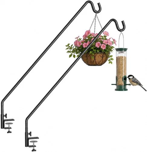 Vista 12 de MIXXIDEA Kit de montaje para colgar en riel de cubierta de valla de 11 pulgadas de largo, gancho decorativo resistente para comederos de pájaros