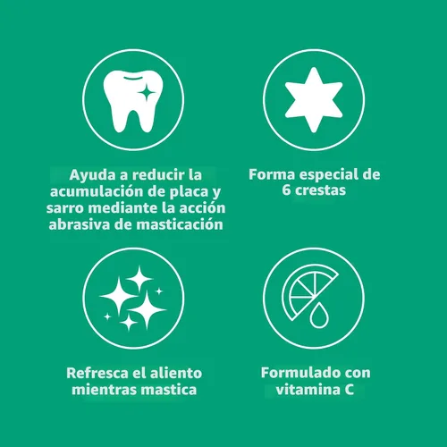 Vista 3 de Marca Amazon – Wonder Bound - Palitos dentales con sabor a carne de res para perros grandes (más de 30 libras), forma de 6 crestas para control