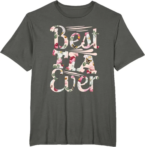 Vista 5 de Camiseta para mujer con texto en inglés "Best Tia Ever" Negro