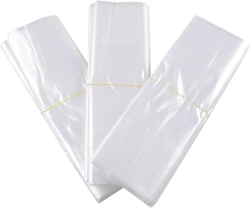 Vista 7 de Jekiyo Bolsas de compras transparentes para camisetas con asa, bolsas de plástico para comestibles, 320