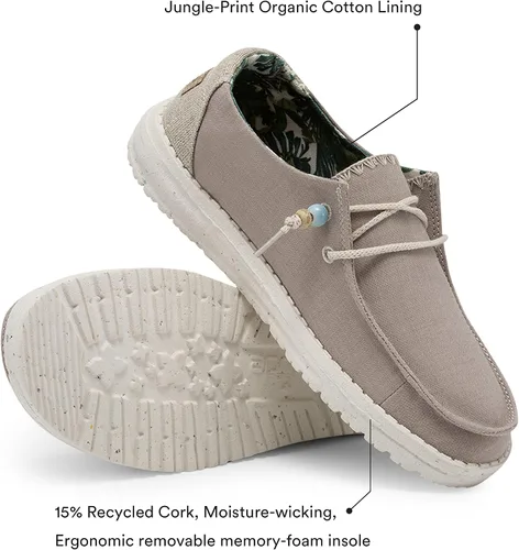 Vista 3 de Hey Dude Wendy Natural - Mocasines para mujer