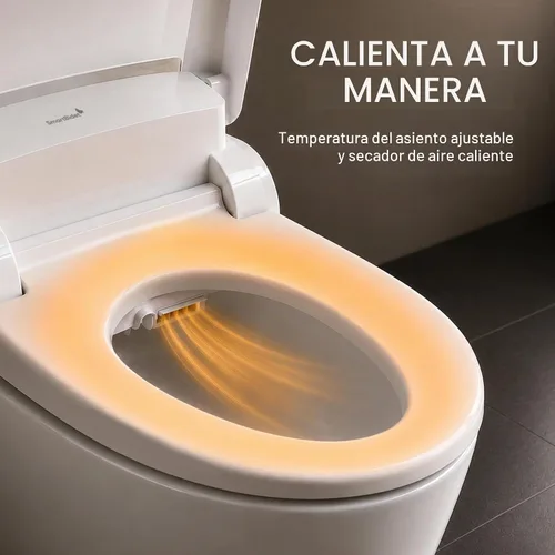 Vista 3 de SmartBidet SB-2000 Asiento de bidé eléctrico - Asiento para inodoro climatizado con secador de aire caliente y funciones de lavado con control