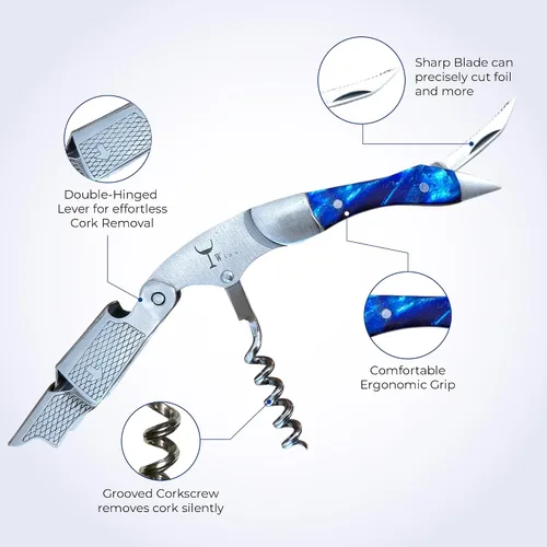 Vista 2 de Wino Wine Key! - Abridor de vino sacacorchos de sumiller profesional