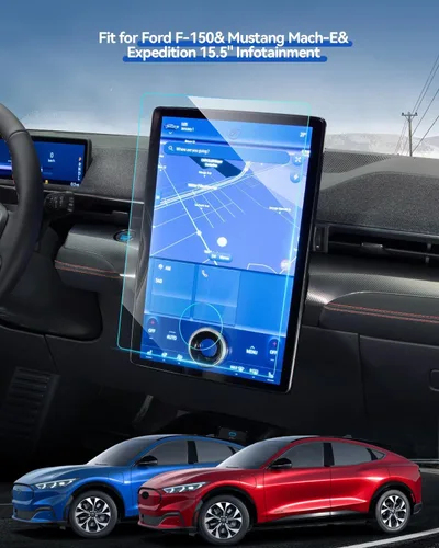 Vista 2 de Protector de Pantalla Mate para Ford F150 Lightning 2022-2023 & Mustang Mach-E 2021-2023 & Expedition 2022-2024 2025 de 15.5" Accesorios de Vidrio