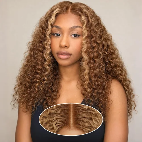 Vista 12 de Peluca de cabello humano rizado sin pegamento, 2 x 6 HD, encaje frontal, pelucas de cabello humano prearrancado 3 en 1, para usar y llevar, densidad