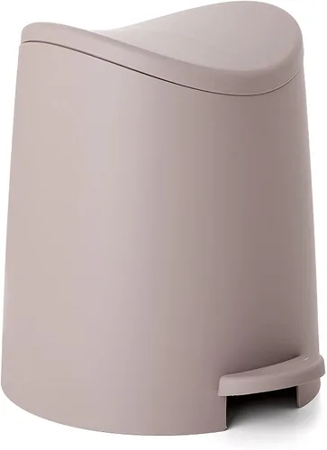 Vista 11 de Superio MIni - Basurero de plástico con tapa, 3 litros, color negro, moderno, curvado, con pedal de pie, mini cubo de basura de cocina, cierre