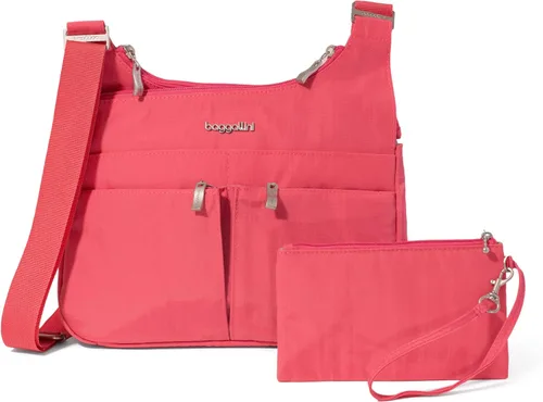 Vista 22 de Baggallini Crossbody Travel Bag 11x8.5 Lightweight Water-resistant Nylon Handbag Manzana