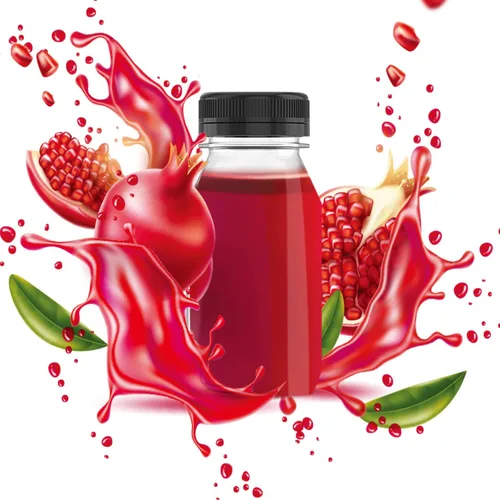 Vista 3 de Hulless 3 piezas botellas de plástico de 8 onzas para jugo, recipientes de bebida, botellas para jugos con tapas negras, adecuadas para jugos
