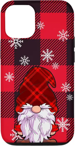 Vista 28 de Christmas Phone Case Red Buffalo Plaid Gnomes Snowflake Case for iPhone 17